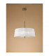 Loewe Single Pendant 3 Light E27 Antique Brass With White Shade-2