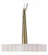 Loewe Single Pendant 3 Light E27 Antique Brass With White Shade-4