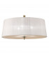 Loewe Single Pendant 3 Light E27 Antique Brass With White Shade-5