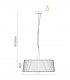 Loewe Single Pendant 3 Light E27 Antique Brass With White Shade-7