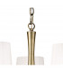 Loewe Pendant 5 Light E14 Antique Brass With White Shades-4