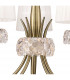 Loewe Pendant 5 Light E14 Antique Brass With White Shades-5