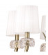 Loewe Pendant 5 Light E14 Antique Brass With White Shades-6