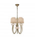 Loewe Slim Pendant 5 Light E14 Antique Brass With Soft Bronze Shades-1