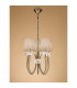 Loewe Slim Pendant 5 Light E14 Antique Brass With Soft Bronze Shades-2