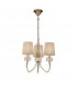 Loewe Pendant 3 Light E14 Antique Brass With Soft Bronze Shades-1