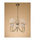 Loewe Pendant 5 Light E14 Antique Brass With Soft Bronze Shades-2