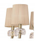 Loewe Pendant 5 Light E14 Antique Brass With Soft Bronze Shades-6