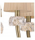 Loewe Pendant 5 Light E14 Antique Brass With Soft Bronze Shades-8