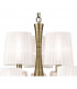 Loewe 2 Tier Pendant 6+3 Light E14 Antique Brass With White Shades-4