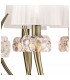 Loewe 2 Tier Pendant 6+3 Light E14 Antique Brass With White Shades-8
