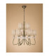 Loewe 2 Tier Pendant 6+3 Light E14 Antique Brass With Soft Bronze Shades-2