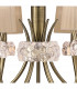 Loewe 2 Tier Pendant 6+3 Light E14 Antique Brass With Soft Bronze Shades-5