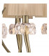 Loewe 2 Tier Pendant 6+3 Light E14 Antique Brass With Soft Bronze Shades-8