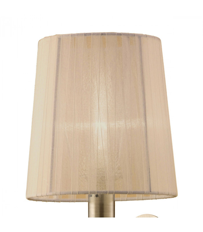 Loewe Wall Lamp Switched 1 Light E14 Antique Brass With Soft Bronze Shade-5
