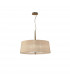 Loewe Single Pendant 3 Light E27 Antique Brass With Soft Bronze Shade-1