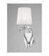 Loewe Wall Lamp 1 Light E14 Polished Chrome With White Shade-2