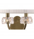 Loewe Wall Lamp Switched 2 Light E14 Antique Brass With White Shade-5