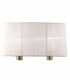 Loewe Wall Lamp Switched 2 Light E14 Antique Brass With White Shade-6