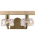 Loewe Wall Lamp Switched 2 Light E14 Antique Brass With Soft Bronze Shade-5