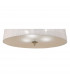 Loewe Flush Ceiling 3 Light E27 Antique Brass With White Shade-4