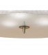 Loewe Flush Ceiling 3 Light E27 Antique Brass With White Shade-5