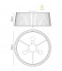 Loewe Flush Ceiling 3 Light E27 Antique Brass With White Shade-6