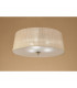 Loewe Flush Ceiling 3 Light E27 Antique Brass With Soft Bronze Shade-2