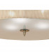 Loewe Flush Ceiling 3 Light E27 Antique Brass With Soft Bronze Shade-5