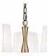 Loewe Pendant 3 Light E14 Antique Brass With White Shades-4