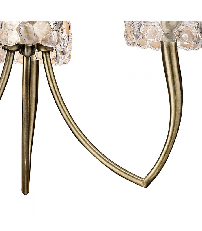 Loewe Pendant 3 Light E14 Antique Brass With White Shades-7