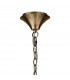 Loewe Slim Pendant 5 Light E14 Antique Brass With White Shades-3