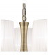 Loewe Slim Pendant 5 Light E14 Antique Brass With White Shades-4