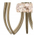 Loewe Slim Pendant 5 Light E14 Antique Brass With White Shades-7