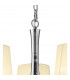 Loewe Pendant 5 Light E14 Polished Chrome With Cream Shades-4