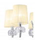 Loewe Pendant 5 Light E14 Polished Chrome With Cream Shades-6