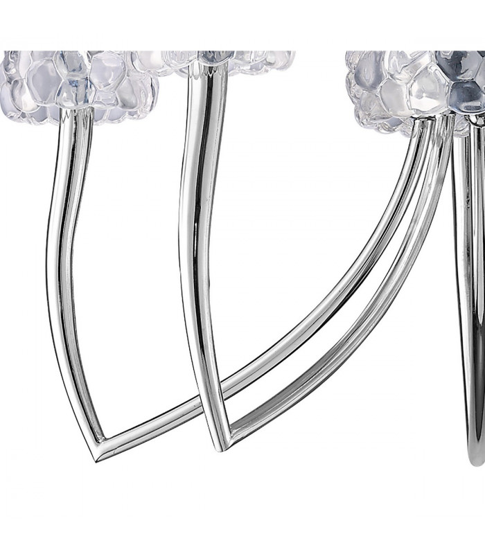 Loewe Pendant 5 Light E14 Polished Chrome With Cream Shades-7