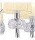 Loewe Pendant 5 Light E14 Polished Chrome With Cream Shades-8