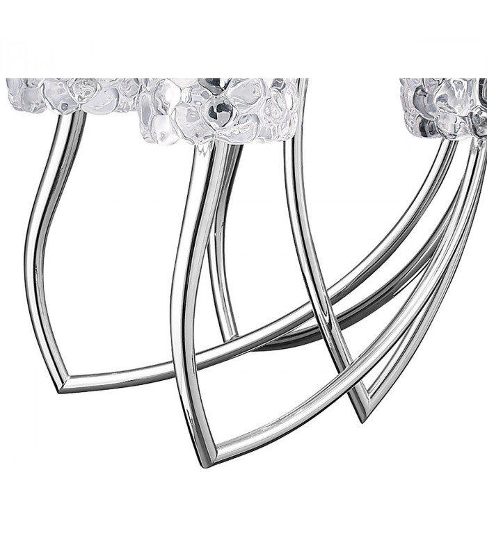 Loewe 2 Tier Pendant 6+3 Light E14 Polished Chrome With Cream Shades-7