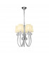 Loewe Slim Pendant 5 Light E14 Polished Chrome With Cream Shades-1