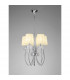 Loewe Slim Pendant 5 Light E14 Polished Chrome With Cream Shades-2