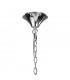 Loewe Slim Pendant 5 Light E14 Polished Chrome With Cream Shades-3