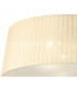 Loewe Flush Ceiling 3 Light E27 Polished Chrome With Cream Shade-3