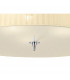 Loewe Flush Ceiling 3 Light E27 Polished Chrome With Cream Shade-5