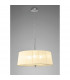 Loewe Single Pendant 3 Light E27 Polished Chrome With Cream Shade-2
