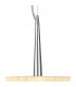 Loewe Single Pendant 3 Light E27 Polished Chrome With Cream Shade-4