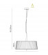 Loewe Single Pendant 3 Light E27 Polished Chrome With Cream Shade-7