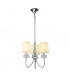 Loewe Pendant 3 Light E14 Polished Chrome With Cream Shades-1