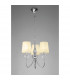 Loewe Pendant 3 Light E14 Polished Chrome With Cream Shades-2