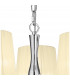 Loewe Pendant 3 Light E14 Polished Chrome With Cream Shades-4